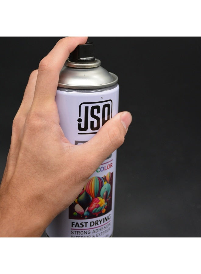 JSA A set of 3 multi-purpose spray paint cans in White color, each with a capacity of 400ml. This fast-drying paint is suitable for use on wood, plastic, and metal. Ideal for both indoor and outdoor applications, and perfect for DIY projects, automotive painting, and arts & crafts. - Image 2